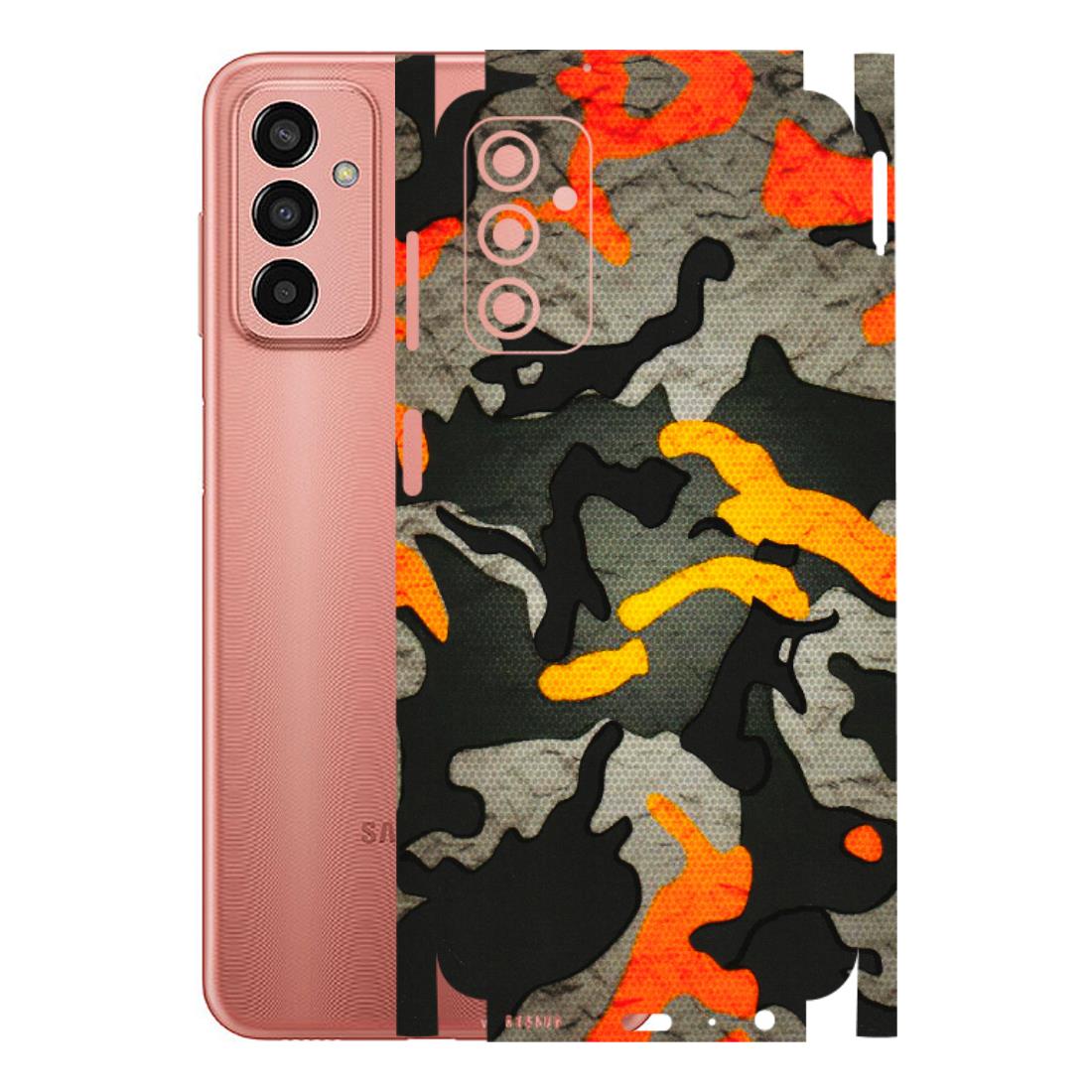 Samsung M/F/Note/Flip and C Phone Skins (All Models) - Orange Camouflage - 3D Embossed Finish (L-204) Samsung Galaxy F13