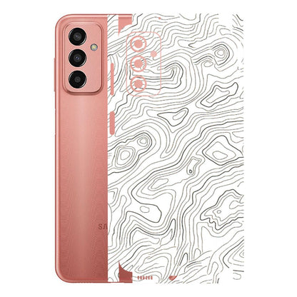 Samsung M/F/Note/Flip and C Phone Skins (All Models) - White Black Swirls - 3D Embossed Finish (L-219) Samsung Galaxy F13