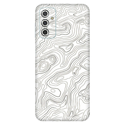 Samsung M/F/Note/Flip and C Phone Skins (All Models) - White Black Swirls - 3D Embossed Finish (L-219) Samsung Galaxy F13