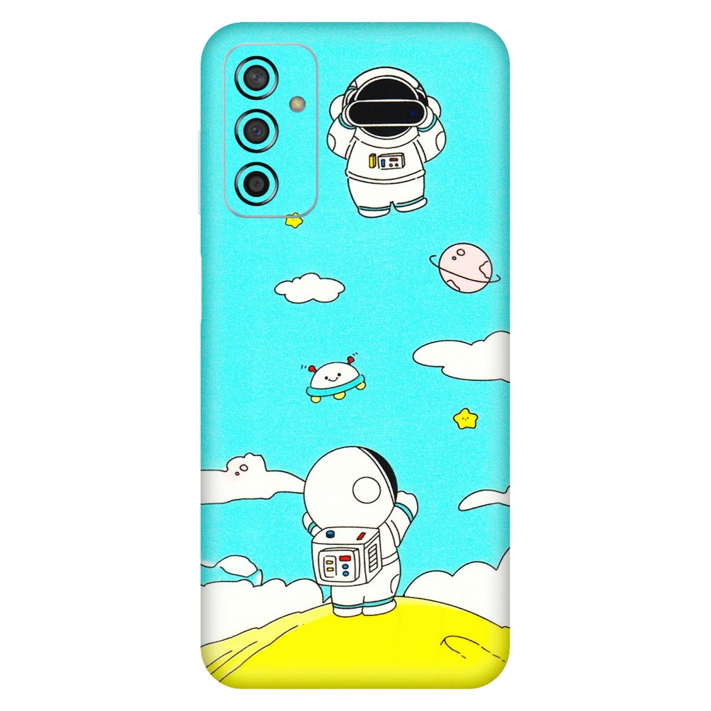 Samsung M/F/Note/Flip and C Phone Skins (All Models) - Blue Skies Astro Float - 3D Embossed Finish (L-230) Samsung Galaxy F13
