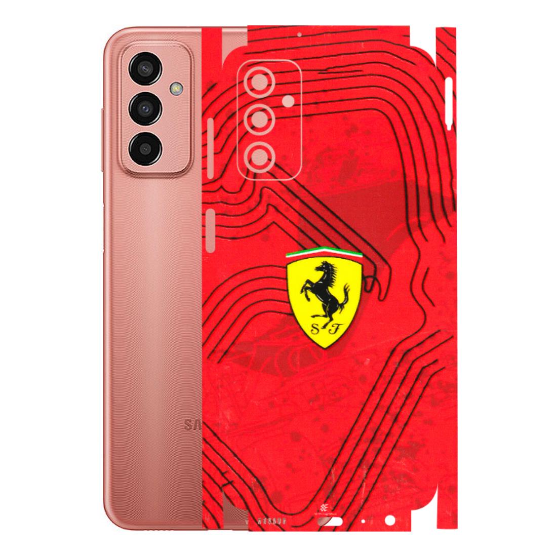 Samsung M/F/Note/Flip and C Phone Skins (All Models) - Red Ferrari Logo Stylish - 3D Embossed Finish (L-238) Samsung Galaxy F13