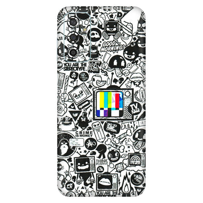 Samsung M/F/Note/Flip and C Phone Skins (All Models) - Doodles Positive Art - 3D Embossed Finish (L-263) Samsung Galaxy F13