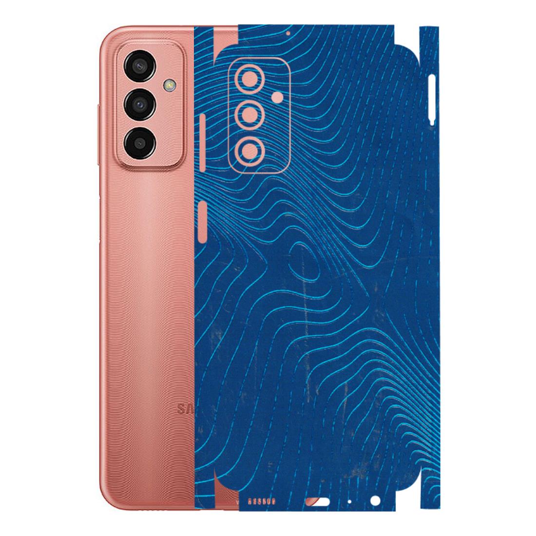 Samsung M/F/Note/Flip and C Phone Skins (All Models) - Abstract Blue Line Map - 3D Embossed Finish (L-272) Samsung Galaxy F13