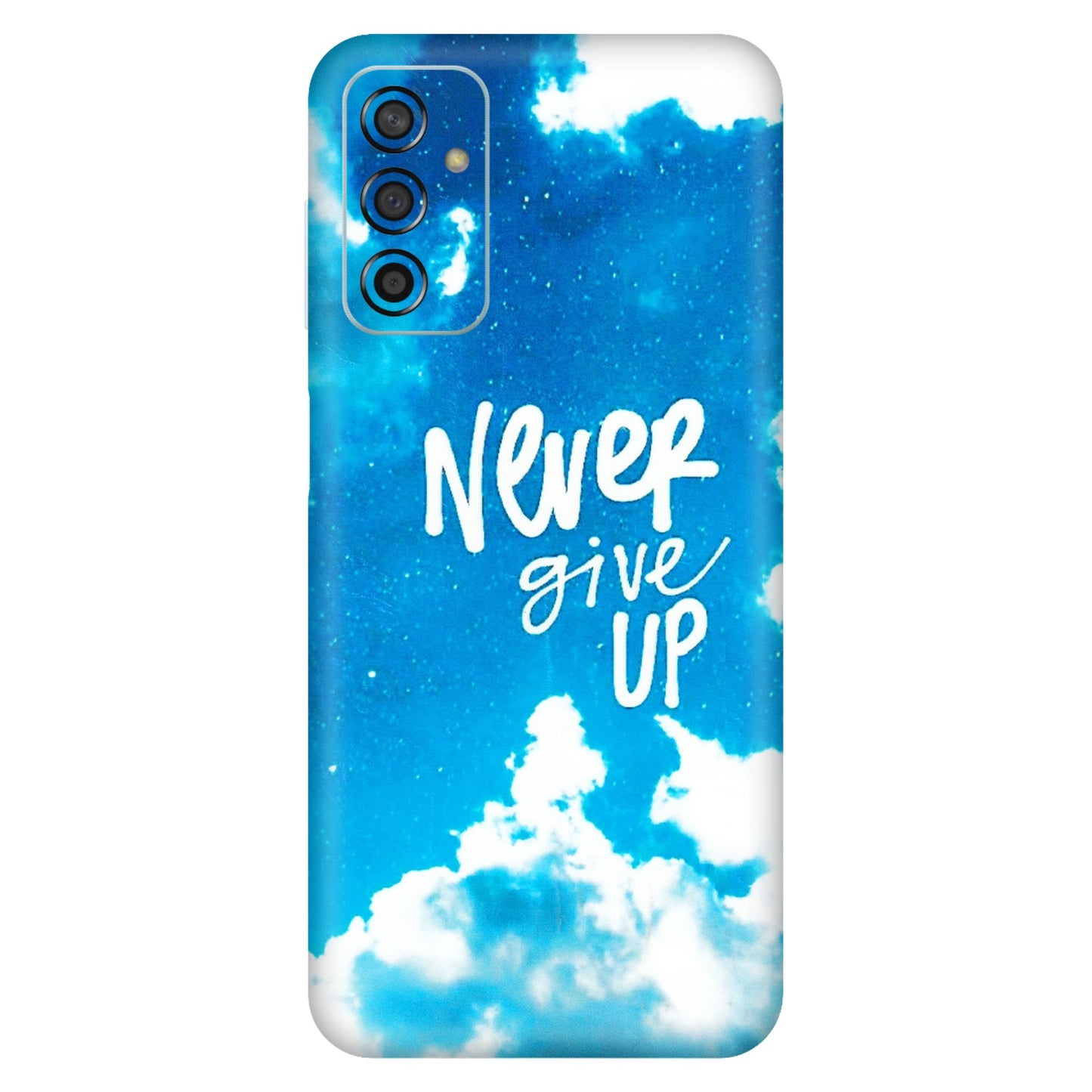 Samsung M/F/Note/Flip and C Phone Skins (All Models) - Never Give Up - 3D Embossed Finish (L-279) Samsung Galaxy F13