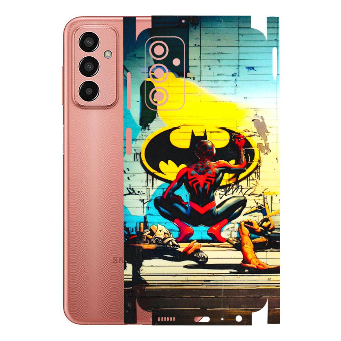 Samsung M/F/Note/Flip and C Phone Skins (All Models) - New Spiderman Bat Logo - 3D Embossed Finish (L-309) Samsung Galaxy F13