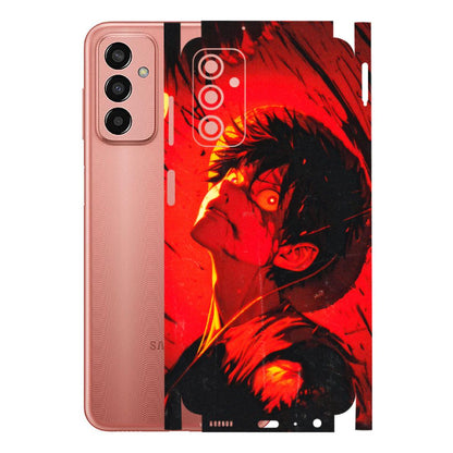 Samsung M/F/Note/Flip and C Phone Skins (All Models) - D.Luffy Power Up One Piece Anime - 3D Embossed Finish (L-326) Samsung Galaxy F13