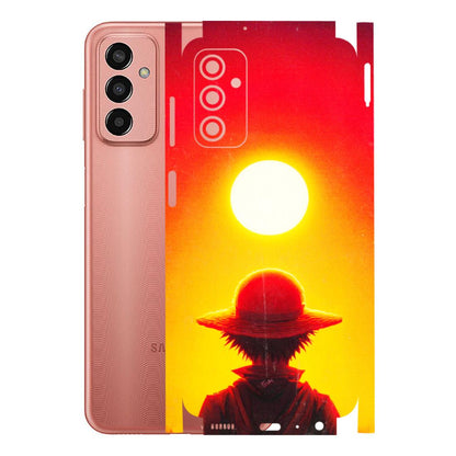Samsung M/F/Note/Flip and C Phone Skins (All Models) - Cool Sunset With Monkey D.Luffy Anime - 3D Embossed Finish (L-329) Samsung Galaxy F13