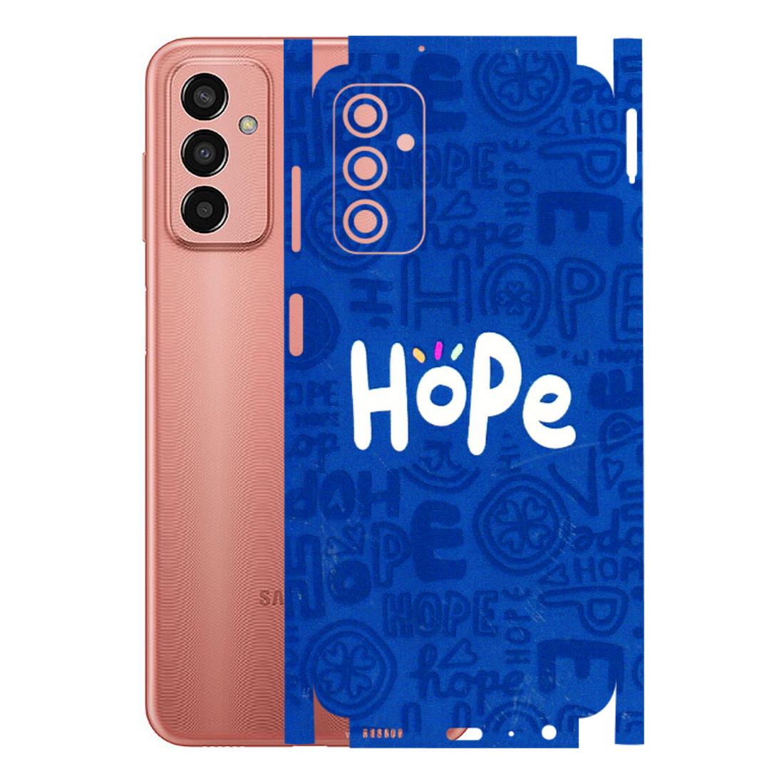 Samsung M/F/Note/Flip and C Phone Skins (All Models) - Hope Doodles Blue - 3D Embossed Finish (L-43) Samsung Galaxy F13