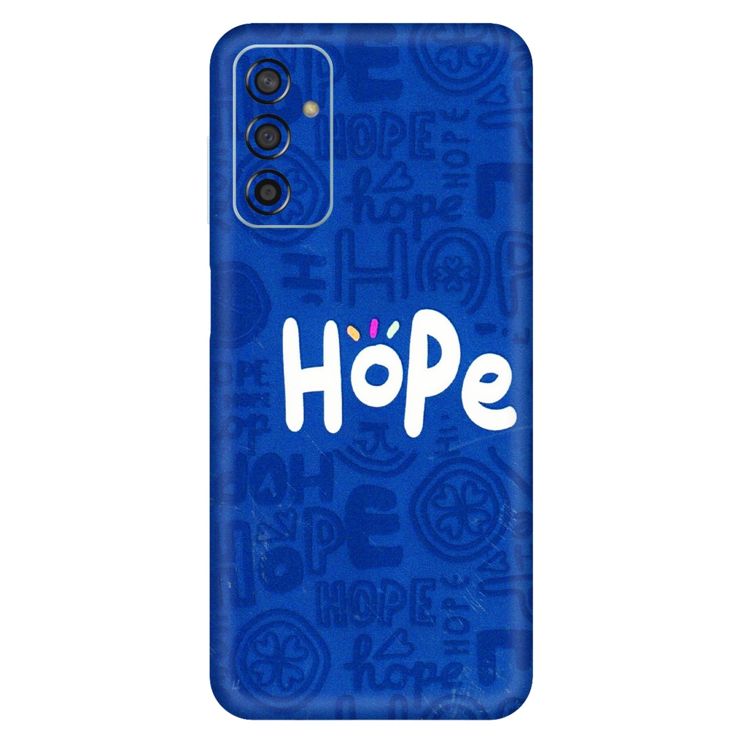 Samsung M/F/Note/Flip and C Phone Skins (All Models) - Hope Doodles Blue - 3D Embossed Finish (L-43) Samsung Galaxy F13