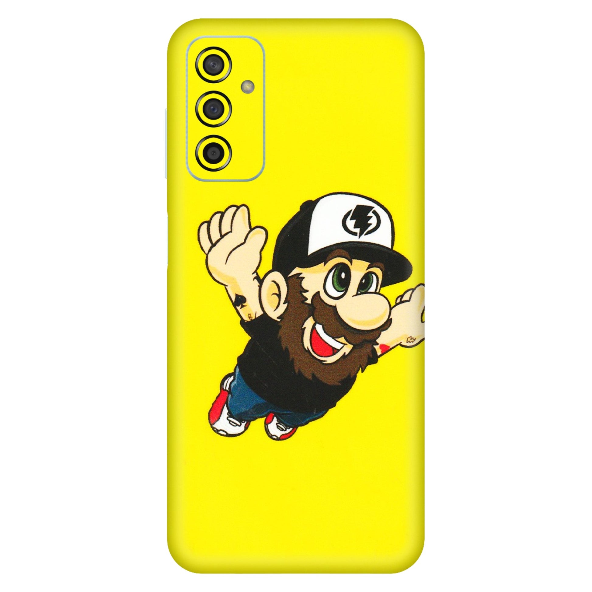 Samsung M/F/Note/Flip and C Phone Skins (All Models) - Flying Beardo - 3D Embossed Finish (L-60) Samsung Galaxy F13