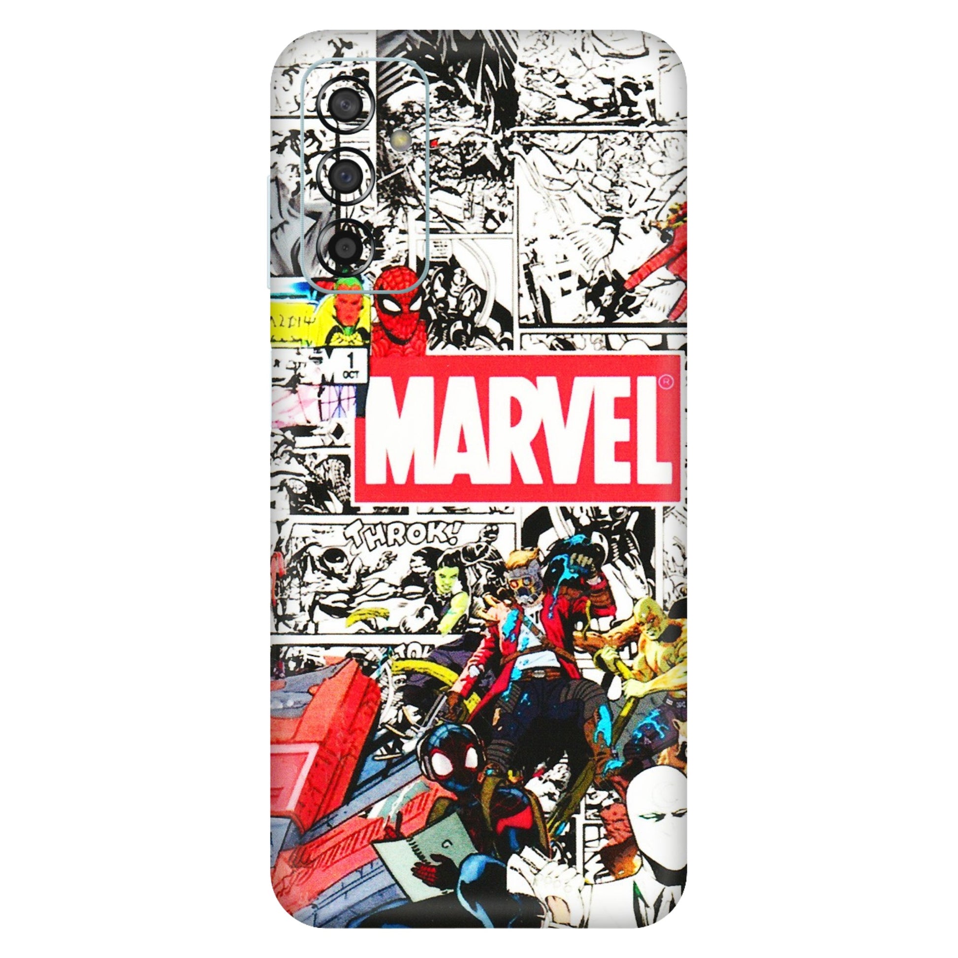 Samsung M/F/Note/Flip and C Phone Skins (All Models) - Marvel Colorful Comic - 3D Embossed Finish (L-64) Samsung Galaxy F13