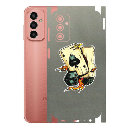 Samsung M/F/Note/Flip and C Phone Skins (All Models) - Grey Cards Of Ace - 3D Embossed Finish (L-77) Samsung Galaxy F13