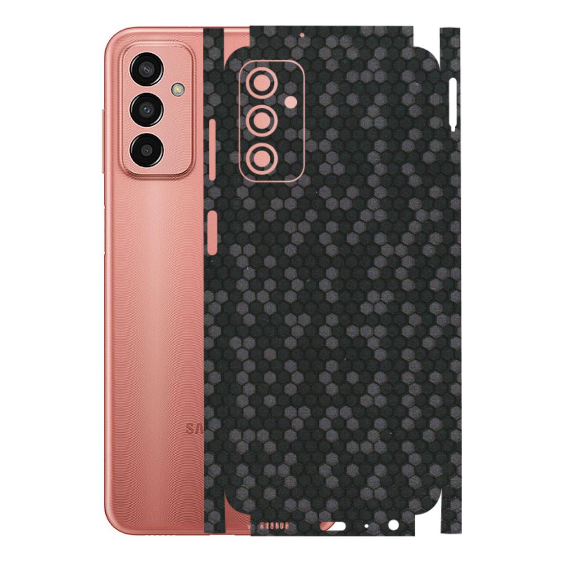 Samsung M/F/Note/Flip and C Phone Skins (All Models) - Black Grey Honeycomb Sober - 3D Embossed Finish (L-85) Samsung Galaxy F13