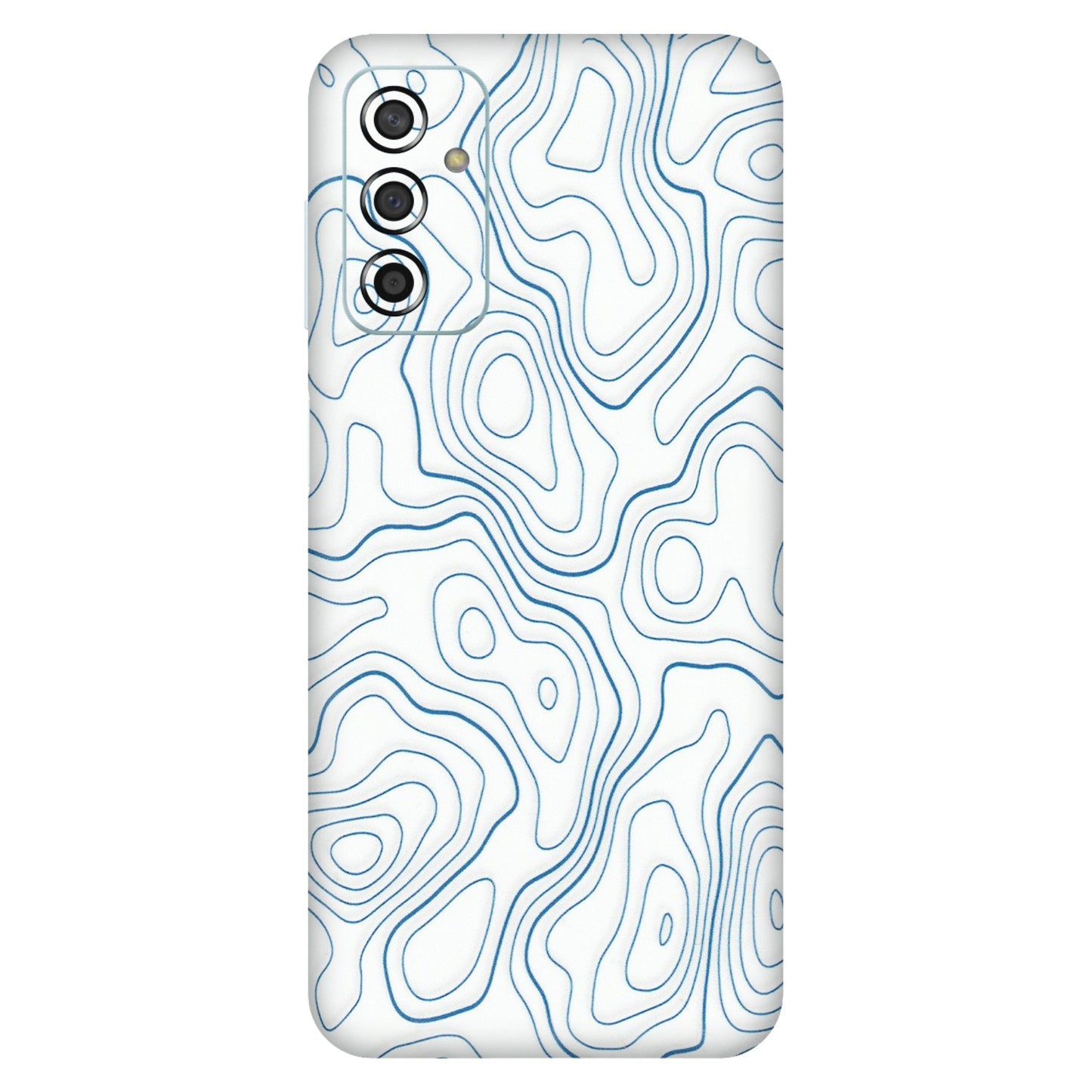 Samsung M/F/Note/Flip and C Phone Skins (All Models) - Blue And White Swirls - Matte Finish (M-139) Samsung Galaxy F13