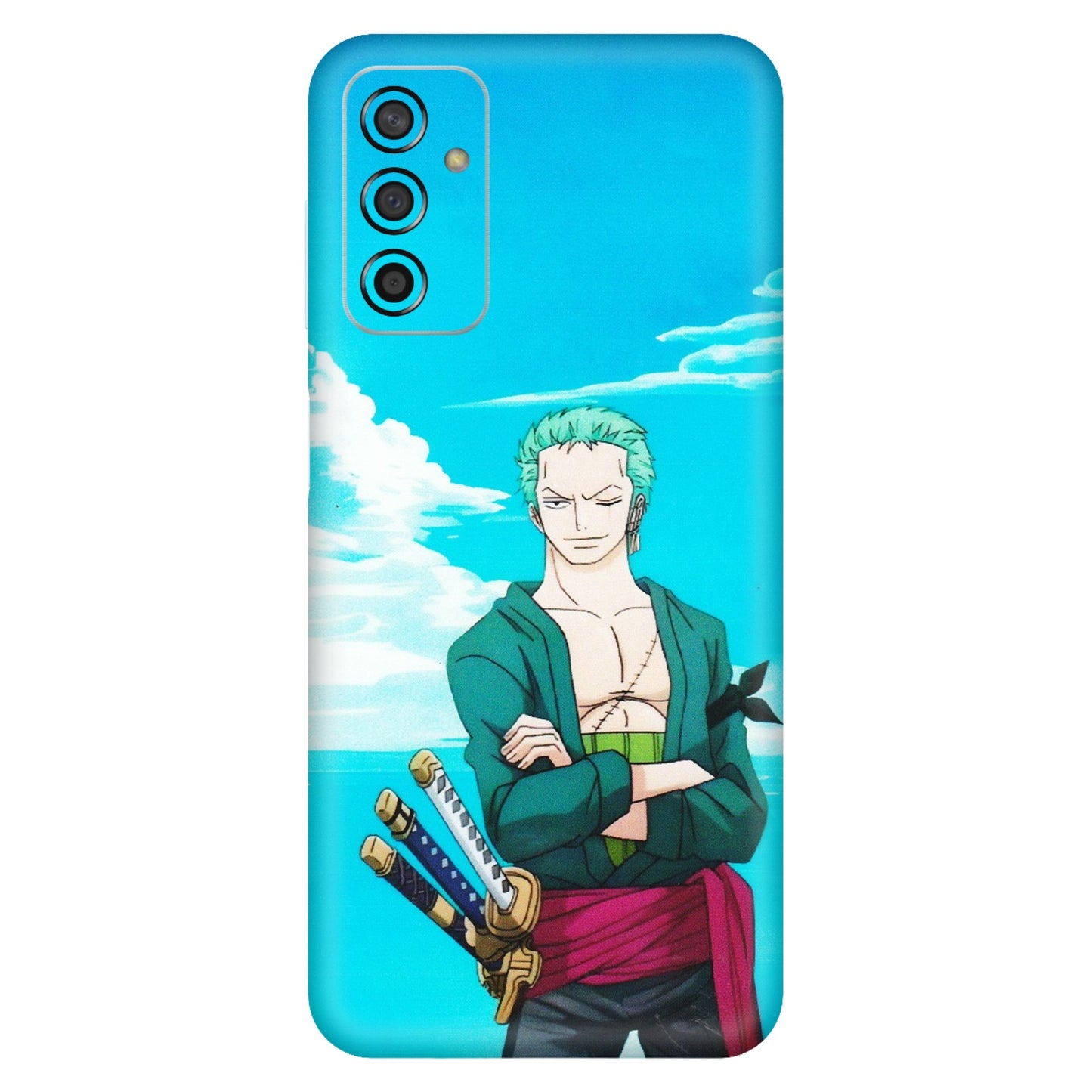 Samsung M/F/Note/Flip and C Phone Skins (All Models) - Cool Swordman Zoro Anime - Matte Finish (M-143) Samsung Galaxy F13