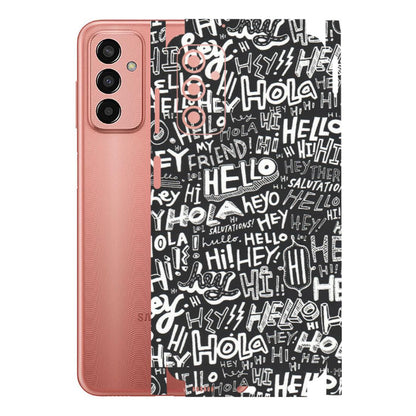 Samsung M/F/Note/Flip and C Phone Skins (All Models) - Hi Hello Doodles - Matte Finish (M-25) Samsung Galaxy F13