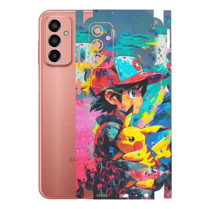 Samsung M/F/Note/Flip and C Phone Skins (All Models) - Ash & Pikachu - Matte Finish (M-26) Samsung Galaxy F13