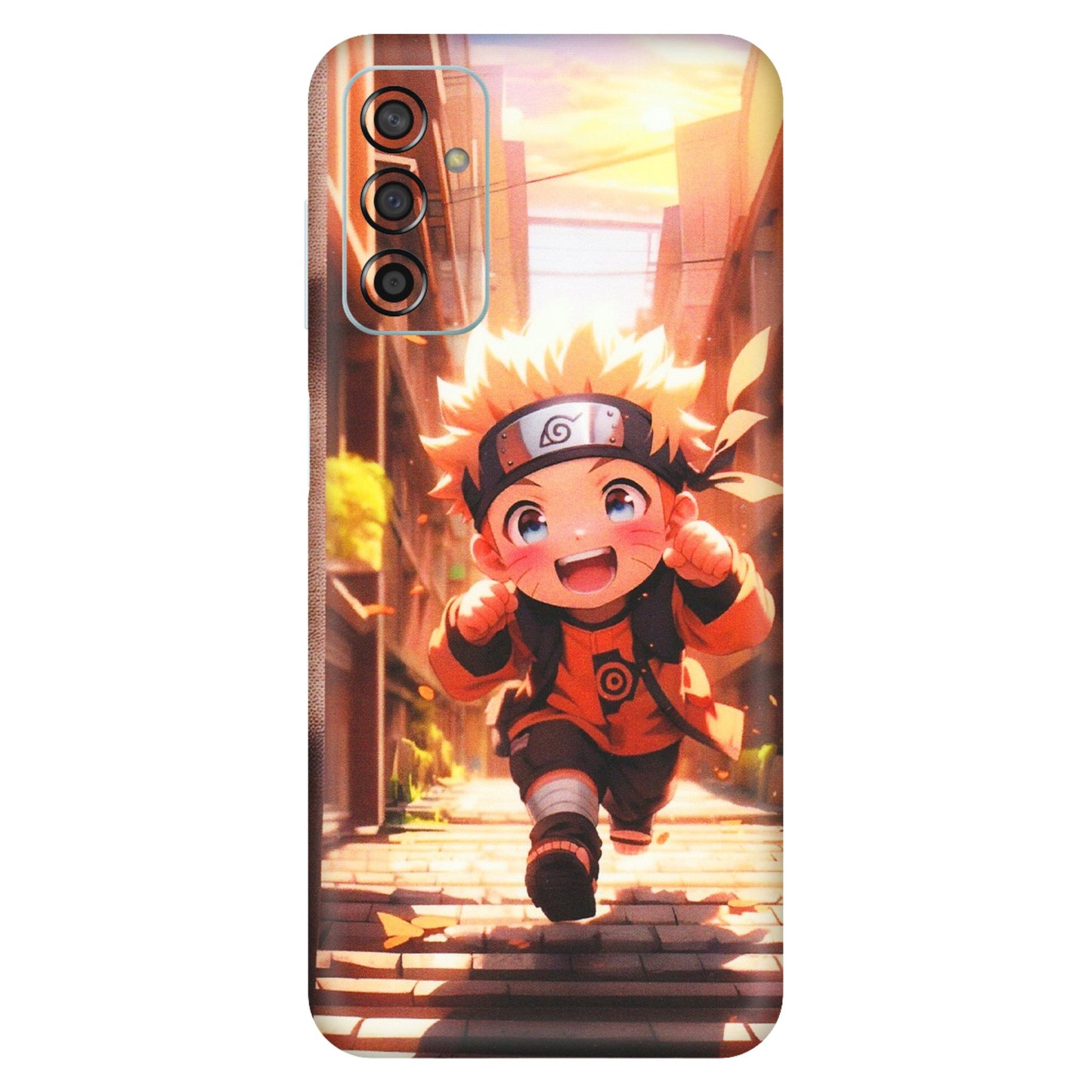Samsung M/F/Note/Flip and C Phone Skins (All Models) - Naruto Cute Toon Running - Matte Finish (M-04) Samsung Galaxy F13