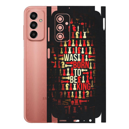 Samsung M/F/Note/Flip and C Phone Skins (All Models) - Born To Be King - Matte Finish (M-73) Samsung Galaxy F13