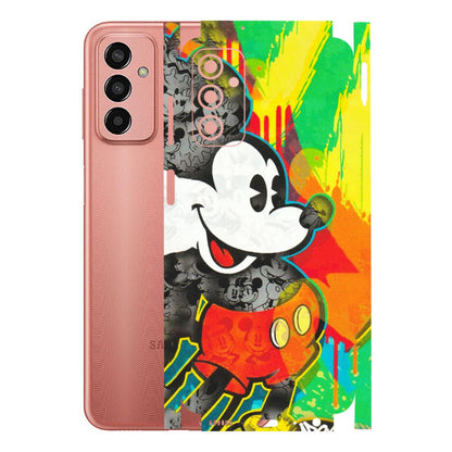 Samsung M/F/Note/Flip and C Phone Skins (All Models) - Multiple Mickey With Colourful Texture - Matte Finish (M-84) Samsung Galaxy F13