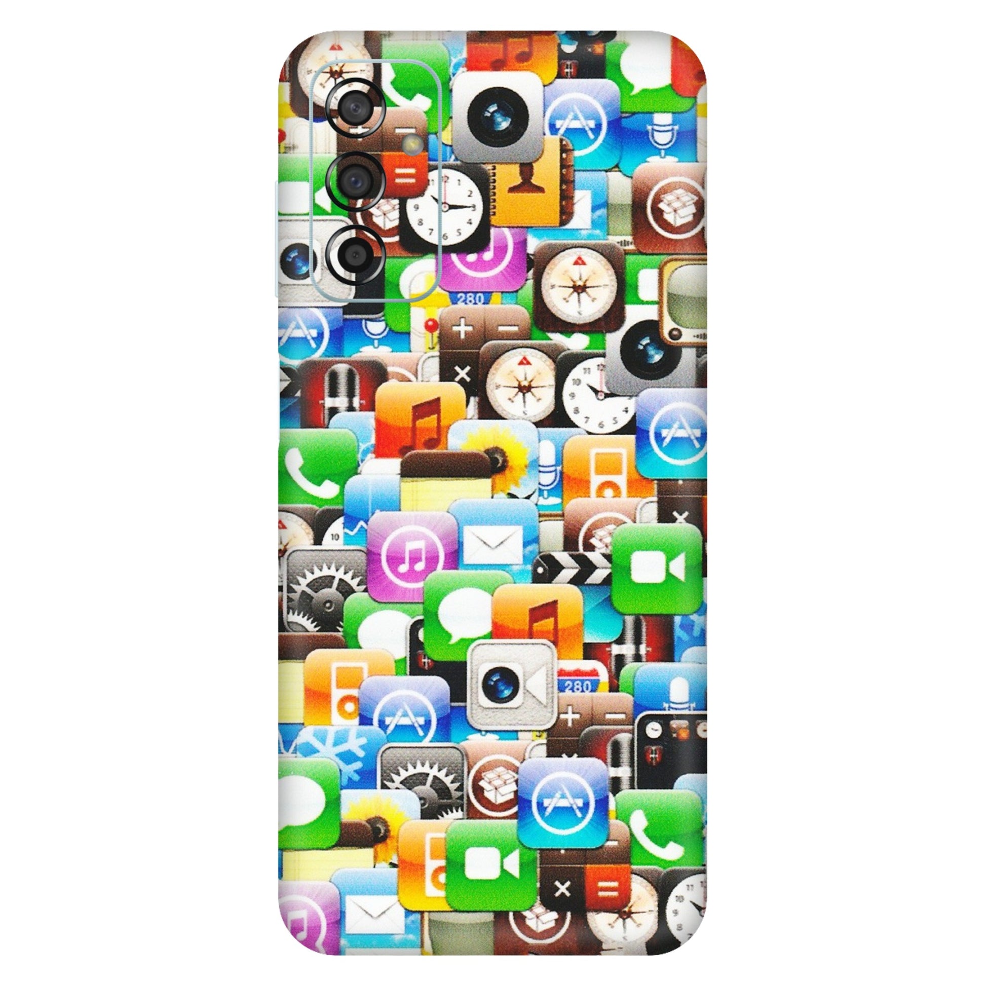 Samsung M/F/Note/Flip and C Phone Skins (All Models) - All Apple Icons - Matte Finish (M-93) Samsung Galaxy F13