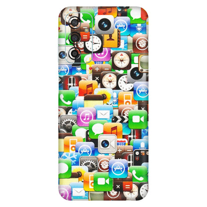 Samsung M/F/Note/Flip and C Phone Skins (All Models) - All Apple Icons - Matte Finish (M-93) Samsung Galaxy F13
