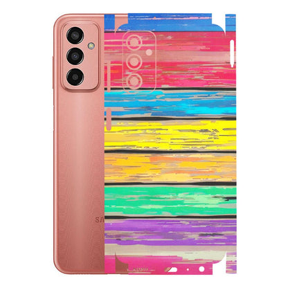 Samsung M/F/Note/Flip and C Phone Skins (All Models) - Multi Colour Wooden Wall - Matte Finish (M-96) Samsung Galaxy F13