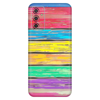 Samsung M/F/Note/Flip and C Phone Skins (All Models) - Multi Colour Wooden Wall - Matte Finish (M-96) Samsung Galaxy F13