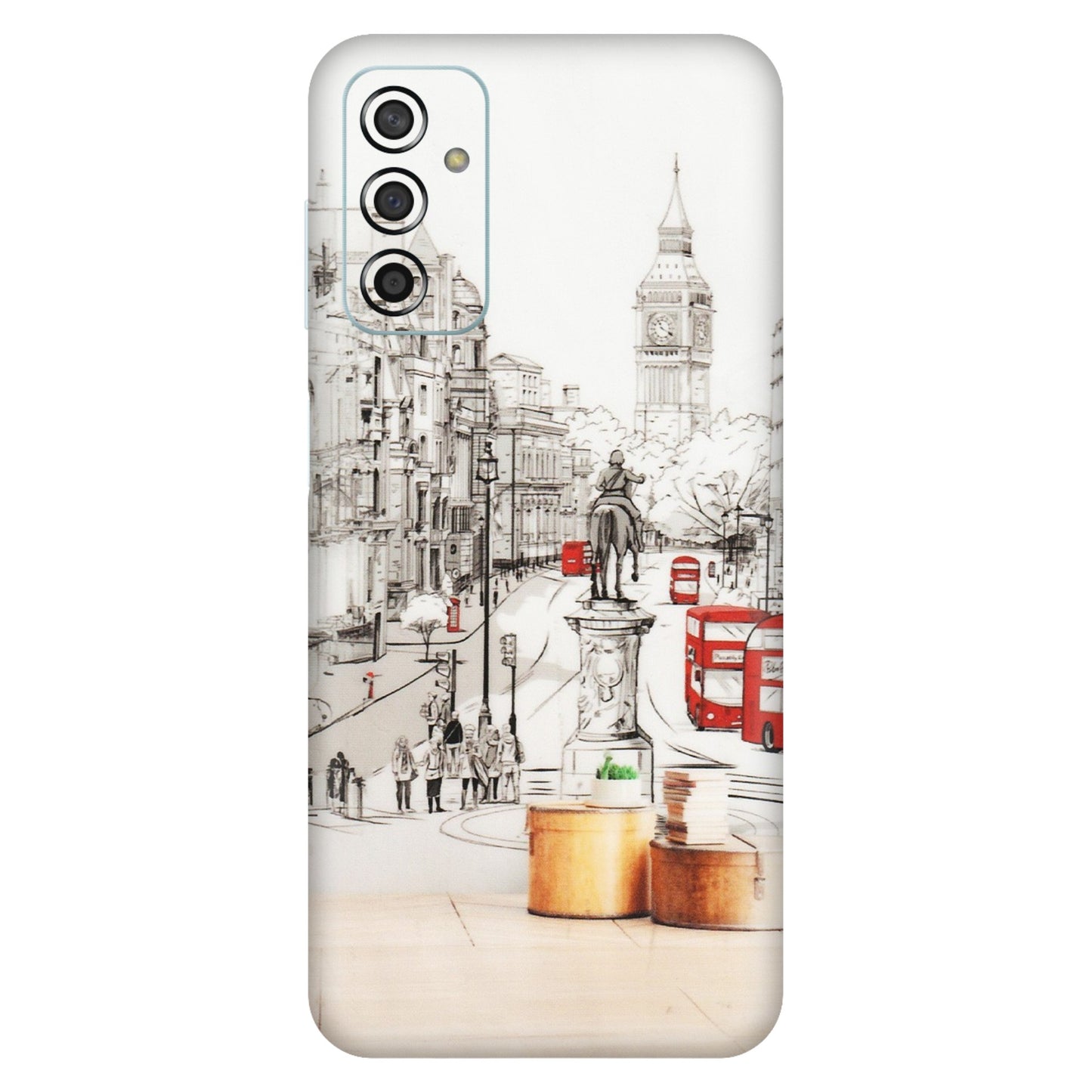 Samsung M/F/Note/Flip and C Phone Skins (All Models) - London Street - Transparent Finish (T-02) Samsung Galaxy F13