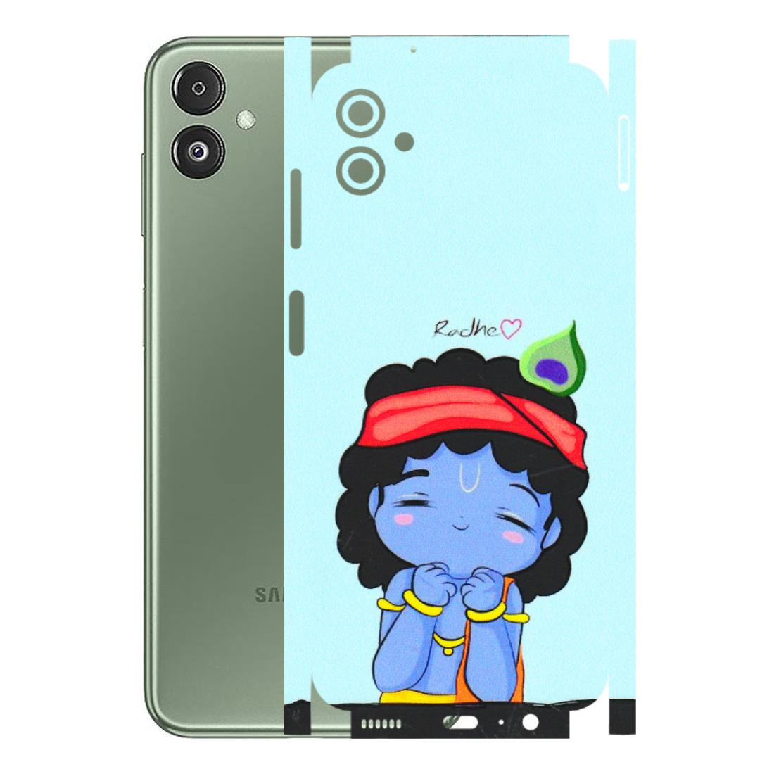 Samsung M/F/Note/Flip and C Phone Skins (All Models) - Radhe Radhe Cute Toon - 3D Embossed Finish (L-05) Samsung Galaxy F14 (5G)