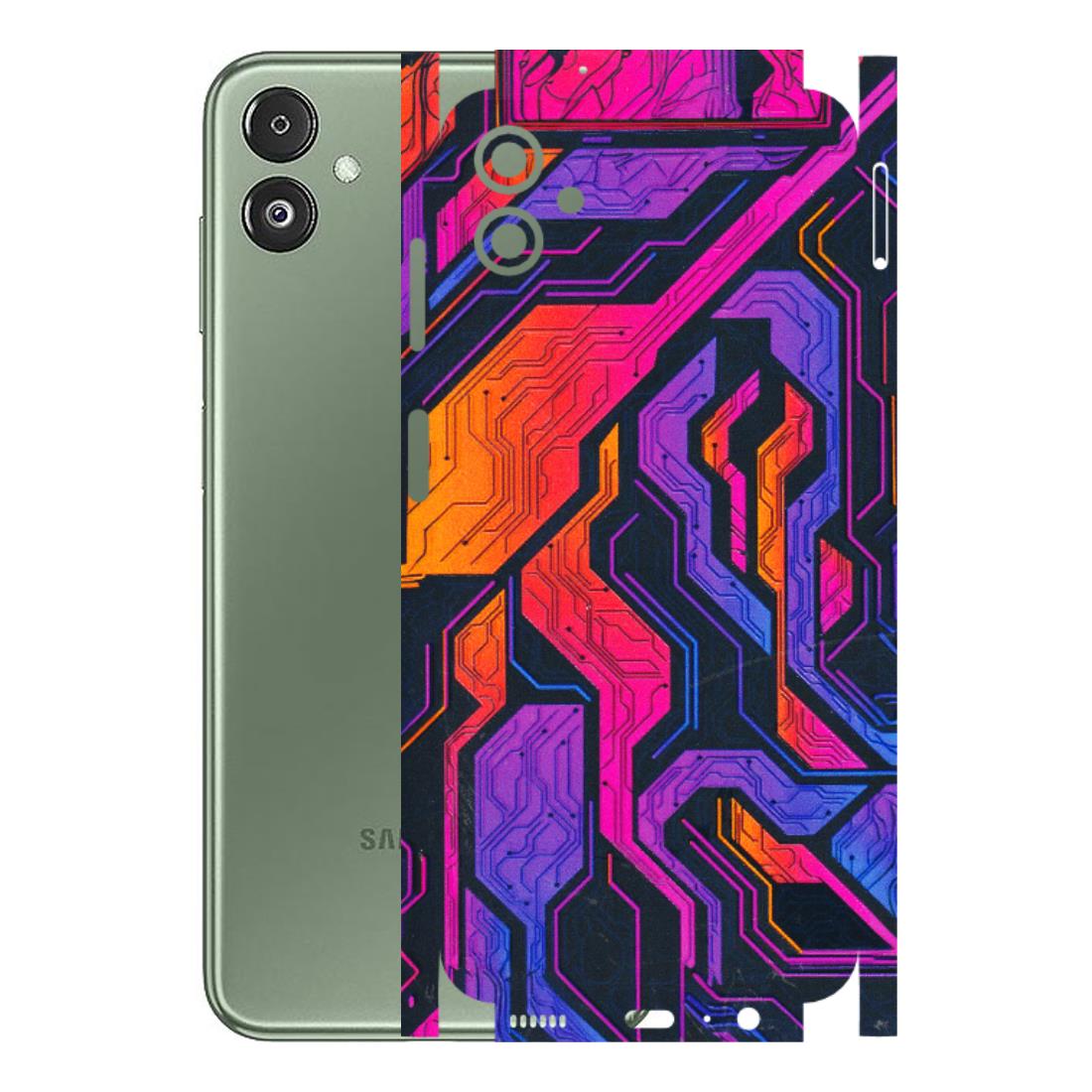 Samsung M/F/Note/Flip and C Phone Skins (All Models) - Tech Circuits Futuristic - 3D Embossed Finish (L-07) Samsung Galaxy F14 (5G)