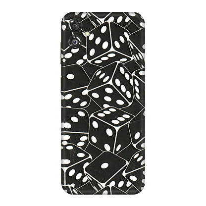 Samsung M/F/Note/Flip and C Phone Skins (All Models) - Big Black Dices - 3D Embossed Finish (L-106) Samsung Galaxy F14 (5G)