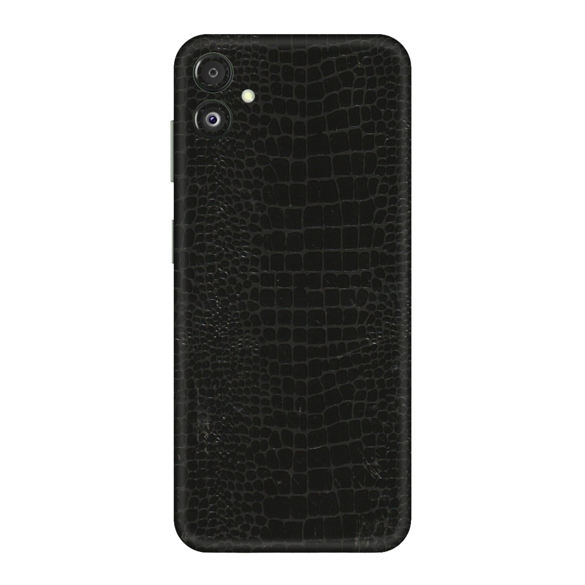 Samsung M/F/Note/Flip and C Phone Skins (All Models) - Snake Leather Black - 3D Embossed Finish (L-107) Samsung Galaxy F14 (5G)