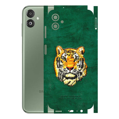 Samsung M/F/Note/Flip and C Phone Skins (All Models) - Leather Feel Tiger - 3D Embossed Finish (L-111) Samsung Galaxy F14 (5G)