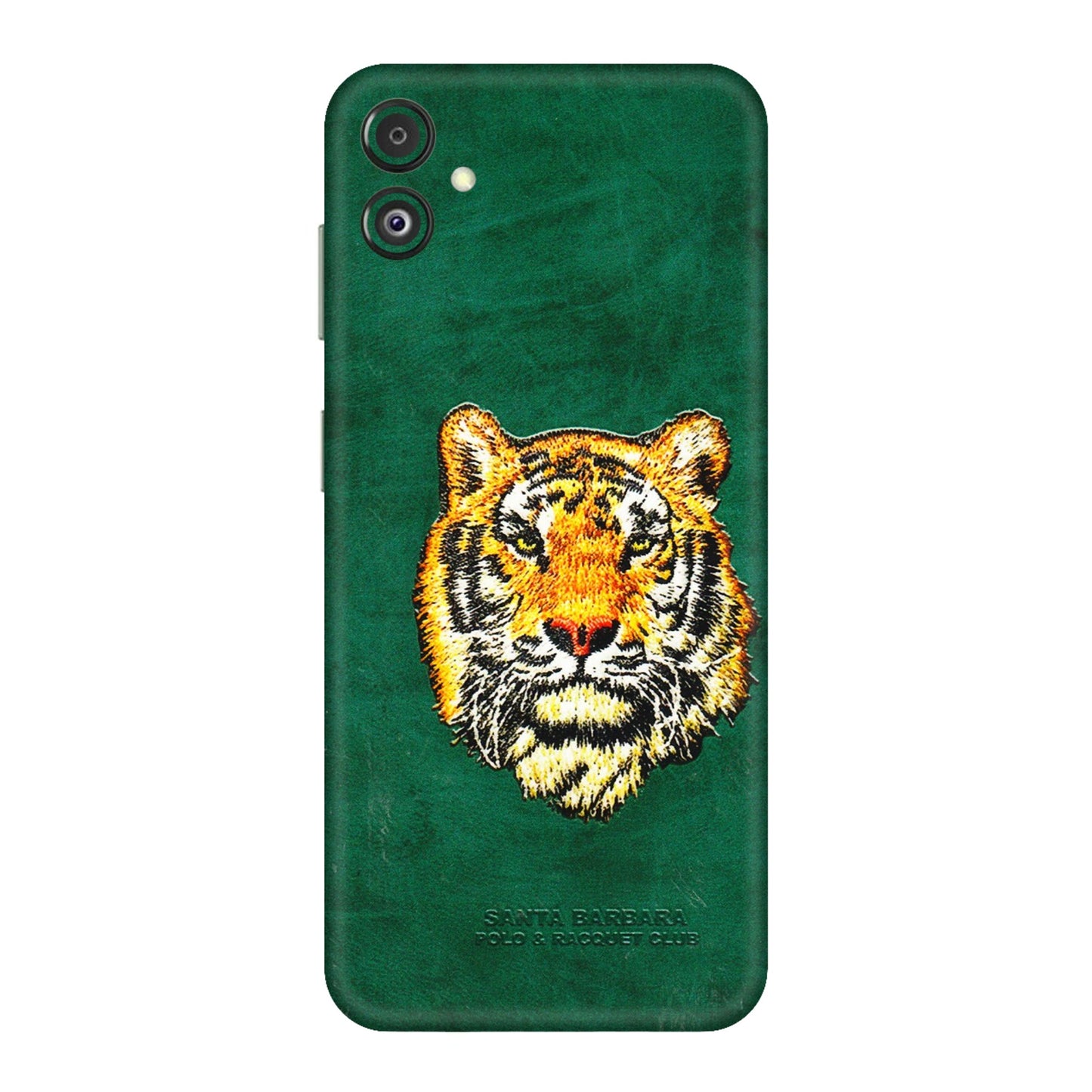 Samsung M/F/Note/Flip and C Phone Skins (All Models) - Leather Feel Tiger - 3D Embossed Finish (L-111) Samsung Galaxy F14 (5G)