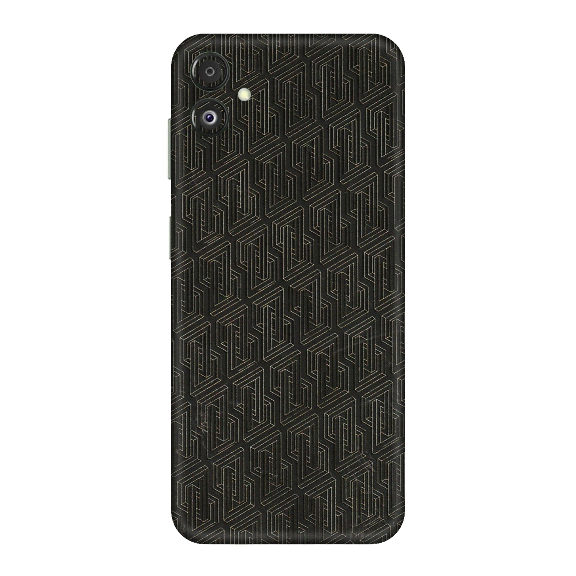 Samsung M/F/Note/Flip and C Phone Skins (All Models) - Black Abstract Pattern - 3D Embossed Finish (L-117) Samsung Galaxy F14 (5G)