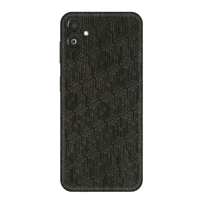 Samsung M/F/Note/Flip and C Phone Skins (All Models) - Black Abstract Pattern - 3D Embossed Finish (L-117) Samsung Galaxy F14 (5G)