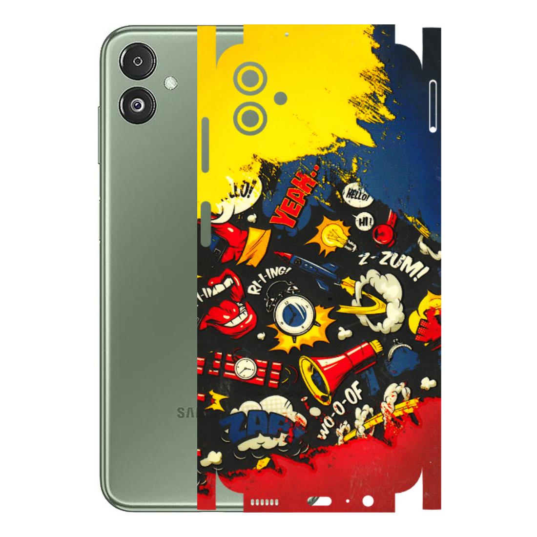 Samsung M/F/Note/Flip and C Phone Skins (All Models) - Pacific Doodle Art - 3D Embossed Finish (L-120) Samsung Galaxy F14 (5G)