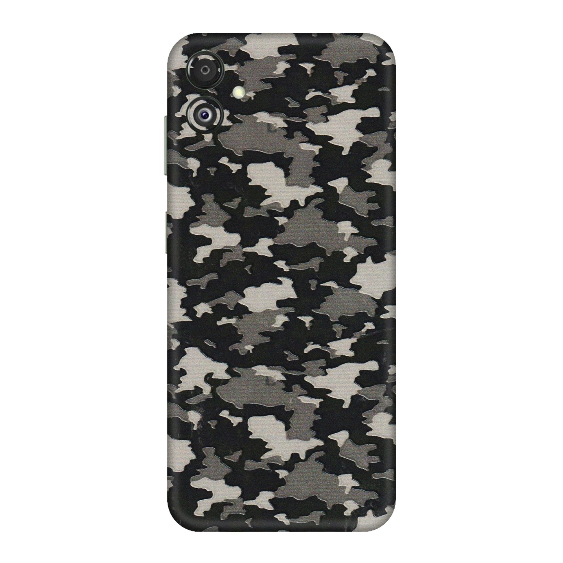 Samsung M/F/Note/Flip and C Phone Skins (All Models) - Black/Grey Camoflaunge - 3D Embossed Finish (L-142) Samsung Galaxy F14 (5G)