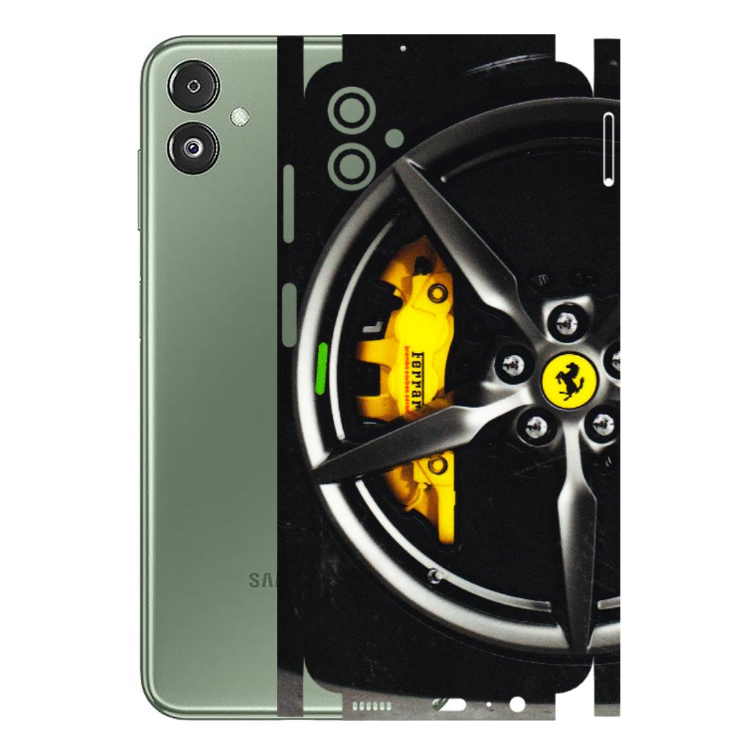 Samsung M/F/Note/Flip and C Phone Skins (All Models) - Ferrari Wheel Alloy - 3D Embossed Finish (L-173) Samsung Galaxy F14 (5G)