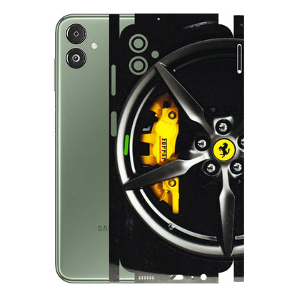 Samsung M/F/Note/Flip and C Phone Skins (All Models) - Ferrari Wheel Alloy - 3D Embossed Finish (L-173) Samsung Galaxy F14 (5G)