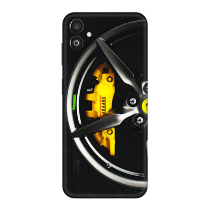 Samsung M/F/Note/Flip and C Phone Skins (All Models) - Ferrari Wheel Alloy - 3D Embossed Finish (L-173) Samsung Galaxy F14 (5G)
