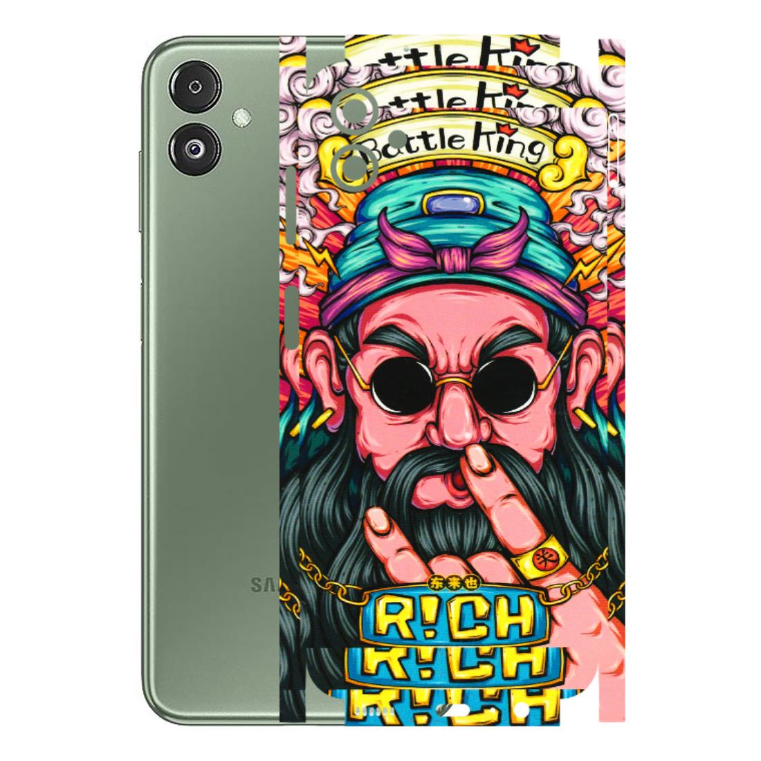 Samsung M/F/Note/Flip and C Phone Skins (All Models) - Battle King Dude Face - 3D Embossed Finish (L-178) Samsung Galaxy F14 (5G)