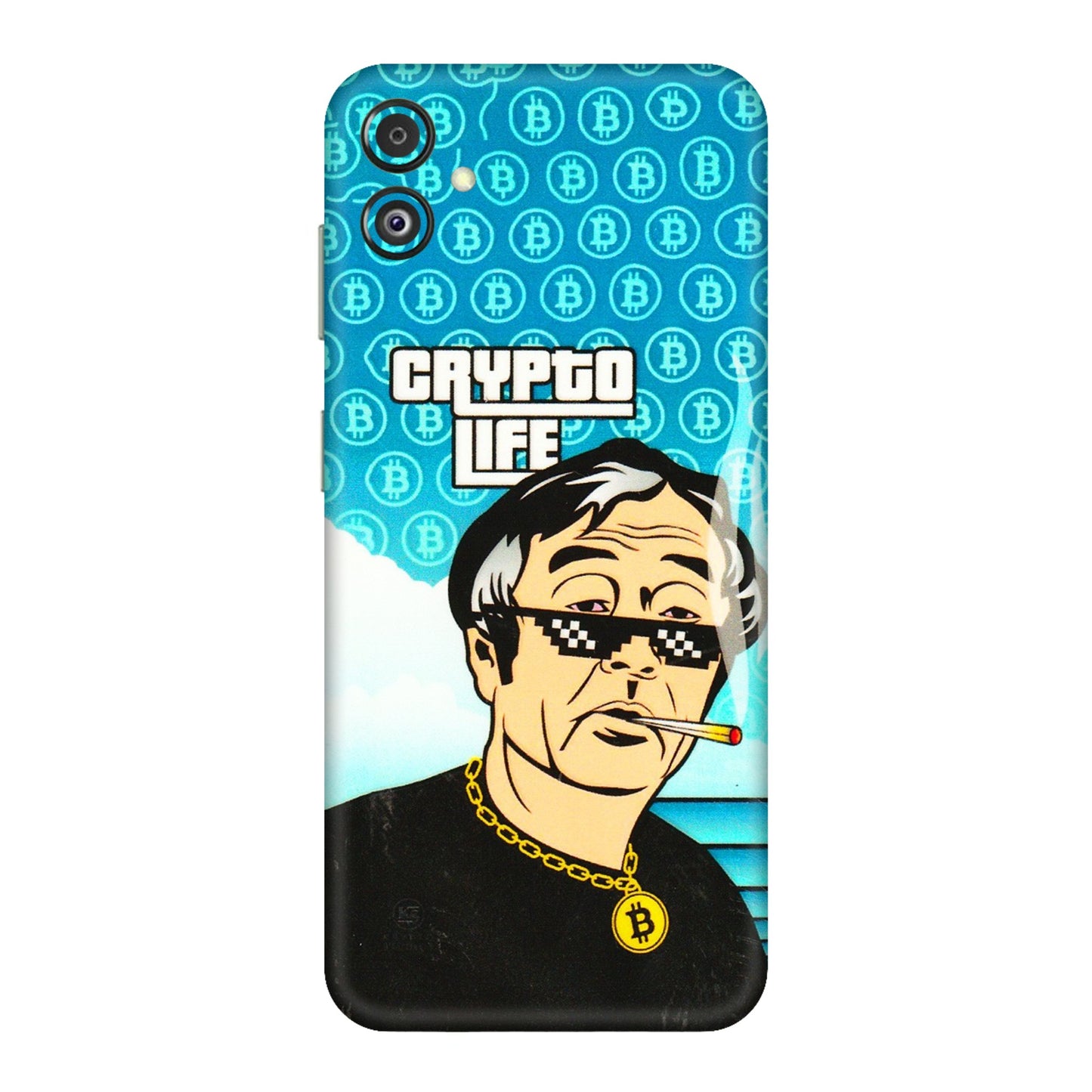 Samsung M/F/Note/Flip and C Phone Skins (All Models) - Crypto Thug Life - 3D Embossed Finish (L-179) Samsung Galaxy F14 (5G)