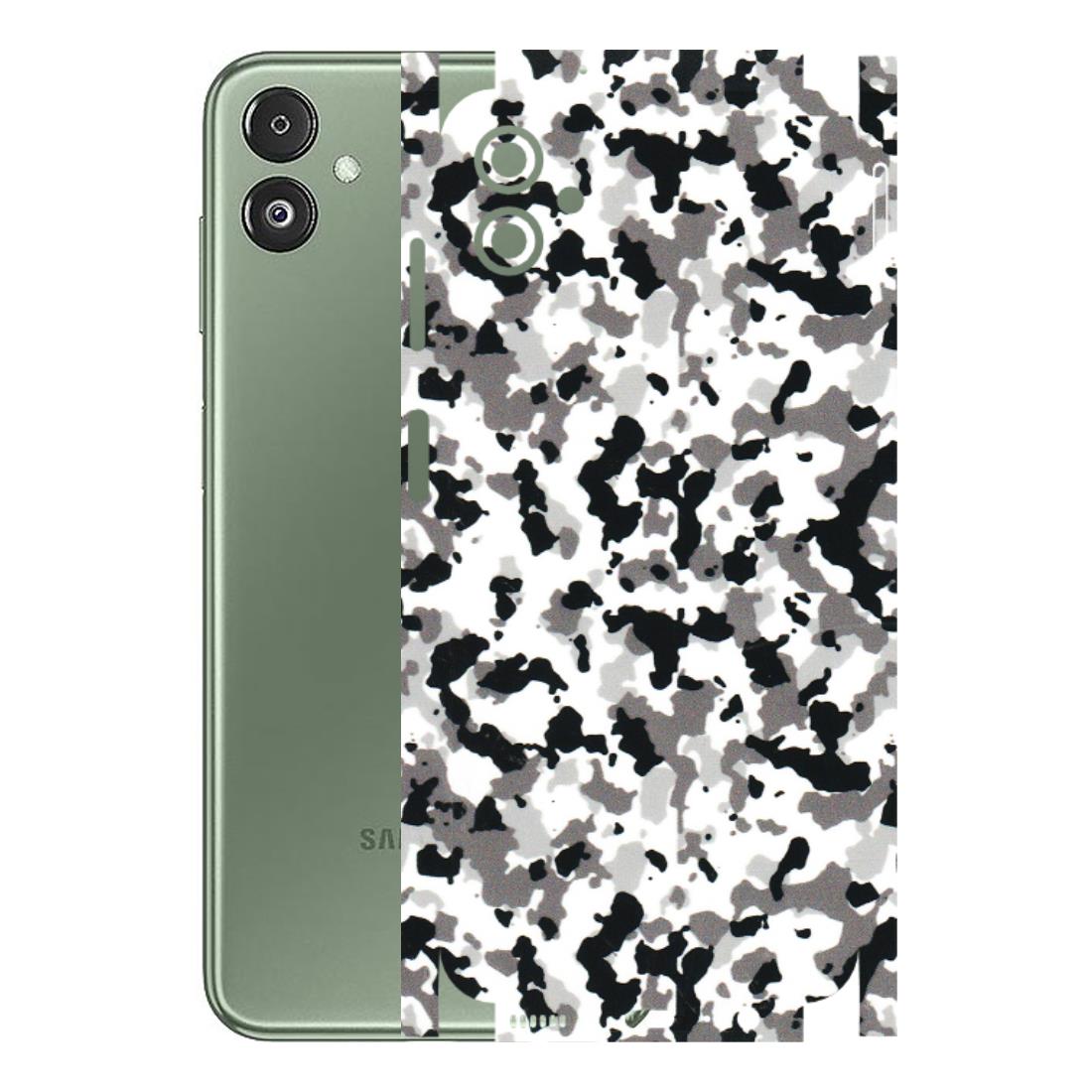 Samsung M/F/Note/Flip and C Phone Skins (All Models) - White Black Camouflage - 3D Embossed Finish (L-18) Samsung Galaxy F14 (5G)