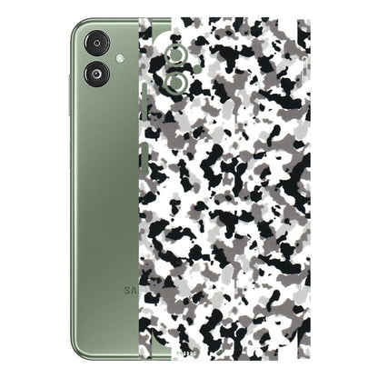 Samsung M/F/Note/Flip and C Phone Skins (All Models) - White Black Camouflage - 3D Embossed Finish (L-18) Samsung Galaxy F14 (5G)