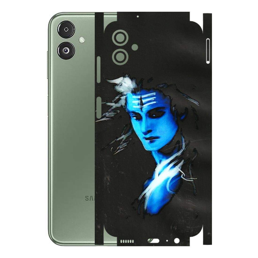 Samsung M/F/Note/Flip and C Phone Skins (All Models) - Har Har Mahadev Blue/Black - 3D Embossed Finish (L-185) Samsung Galaxy F14 (5G)