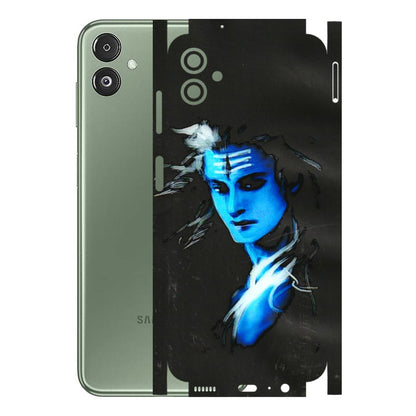 Samsung M/F/Note/Flip and C Phone Skins (All Models) - Har Har Mahadev Blue/Black - 3D Embossed Finish (L-185) Samsung Galaxy F14 (5G)