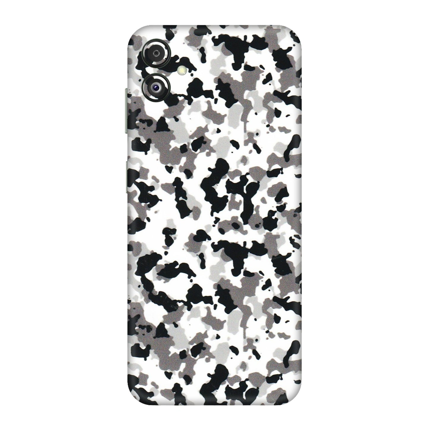 Samsung M/F/Note/Flip and C Phone Skins (All Models) - White Black Camouflage - 3D Embossed Finish (L-18) Samsung Galaxy F14 (5G)