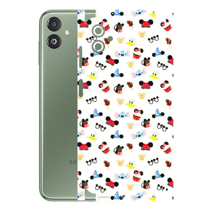 Samsung M/F/Note/Flip and C Phone Skins (All Models) - Minnie Mouse & Donald Doodles s - 3D Embossed Finish (L-194) Samsung Galaxy F14 (5G)